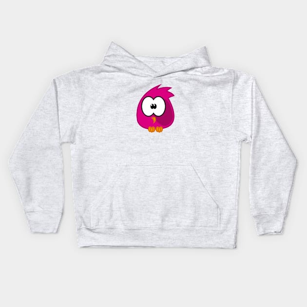 Pink  birdie Kids Hoodie by Namarqueza